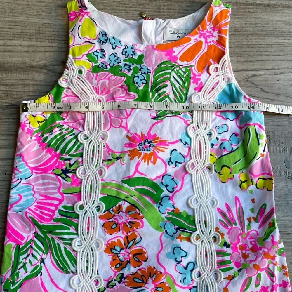 Lilly Pulitzer X Target Floral Shift Dress Pink/Green/Blue Sleeveless SZ Kids L